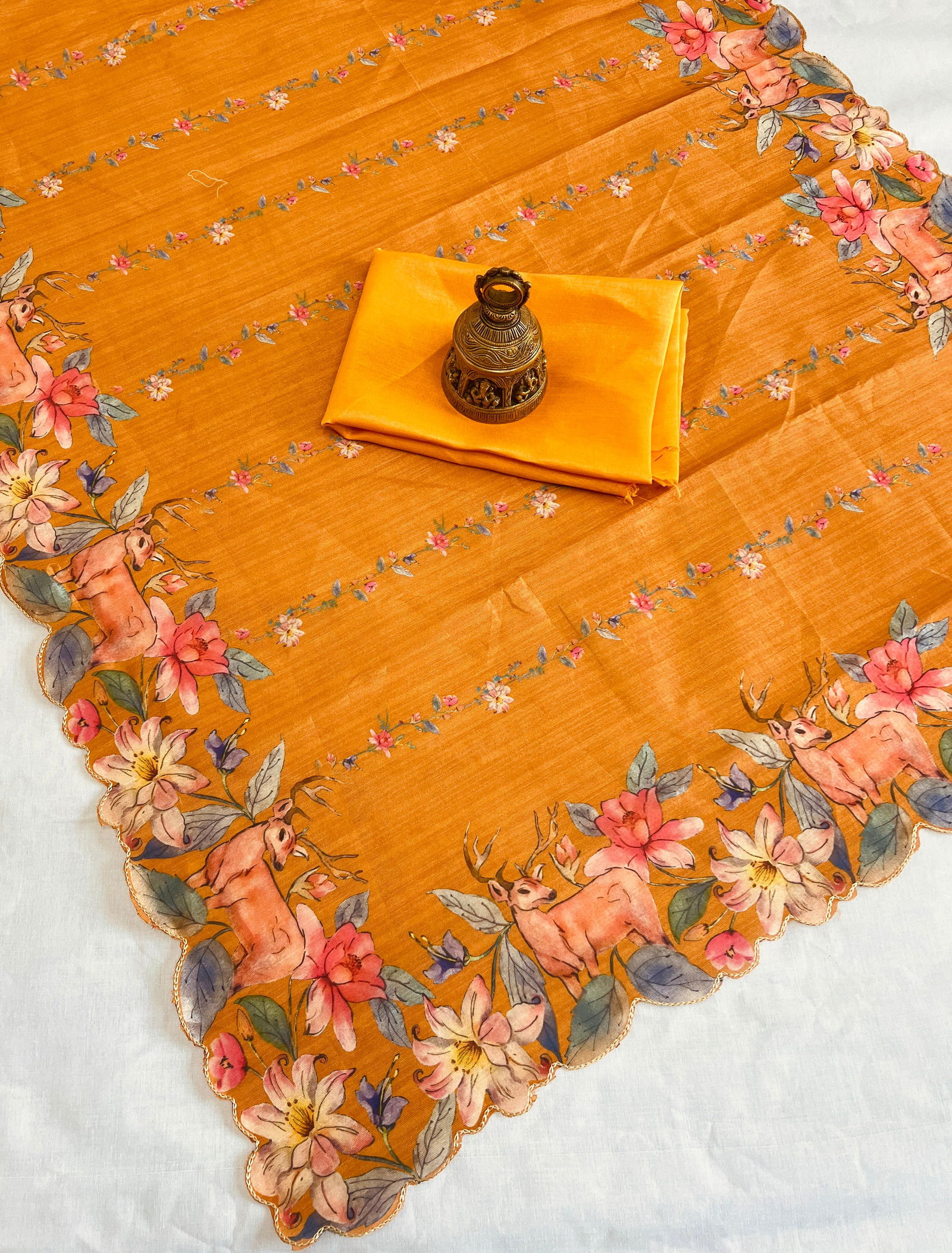 MG 374 Zarna Silk Cut work border Digital Printed Sarees Wholesale Shop In Surat